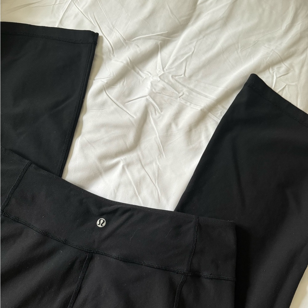 Lululemon black reversible flare pants